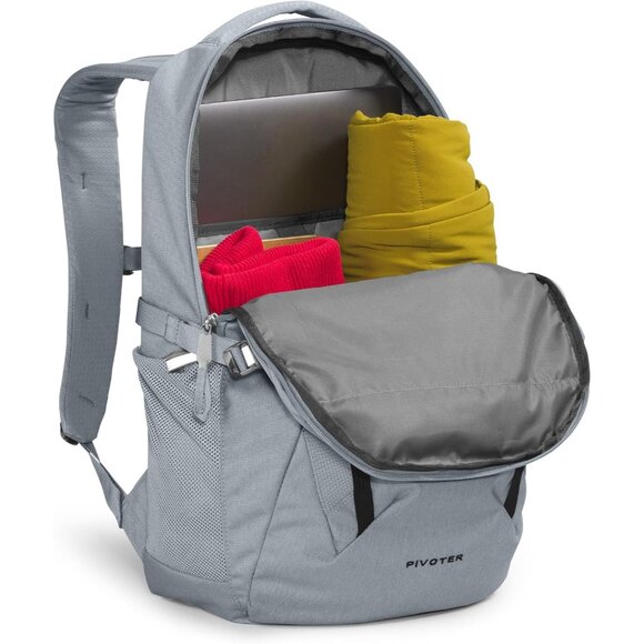 Pivoter Everyday Laptop Backpack - NPF, Mid Grey Dark Heather/TNF Black-NPF, One - Picture 5 of 6